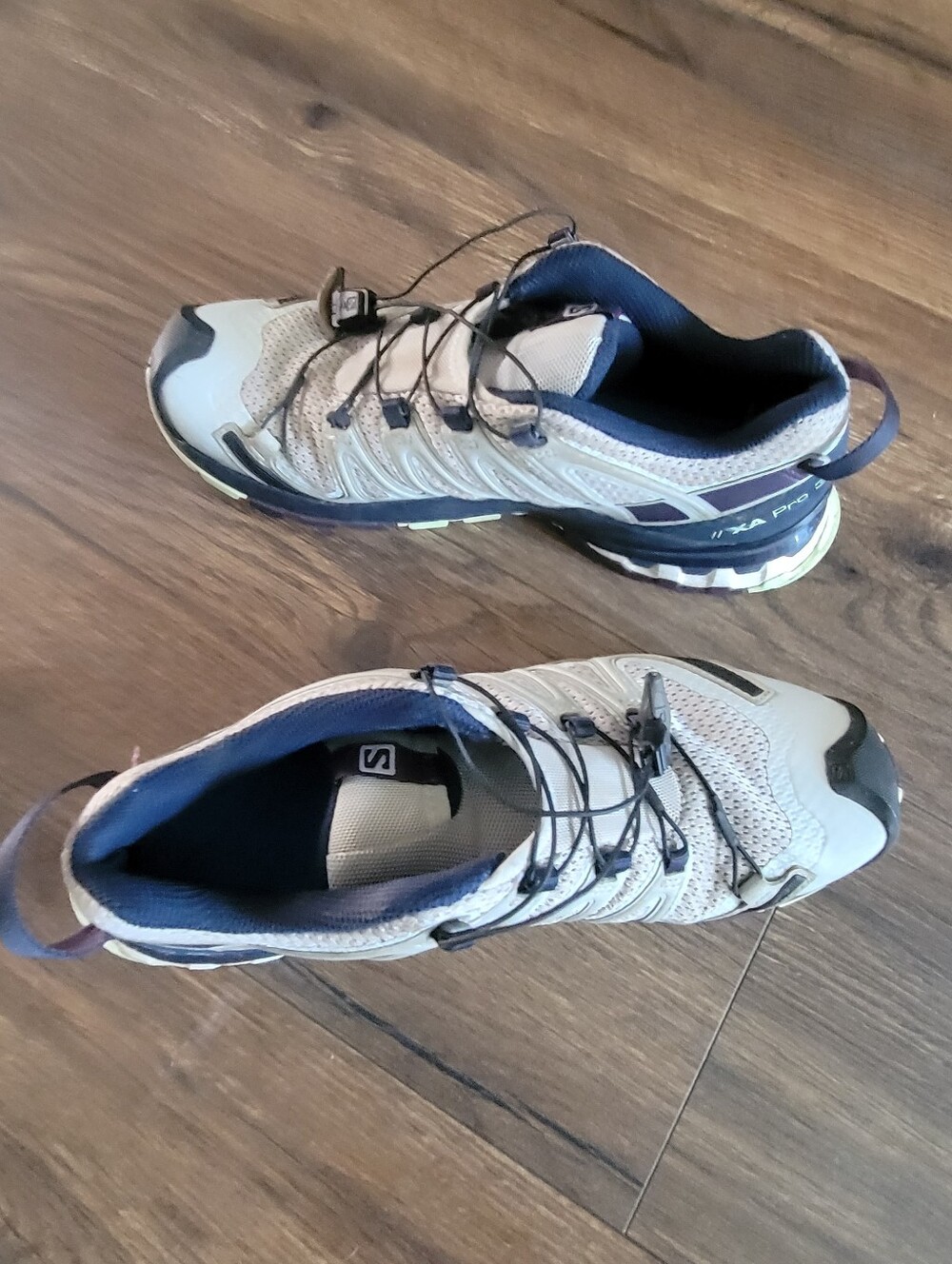 Salomon Womens Sz 9, XA Pro 3D V9 Gore-Tex Hiking Shoe Nine Iron/Oxford Tan Alfa